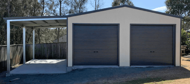 Double Garages View Sizes, Two Car Garage Shed